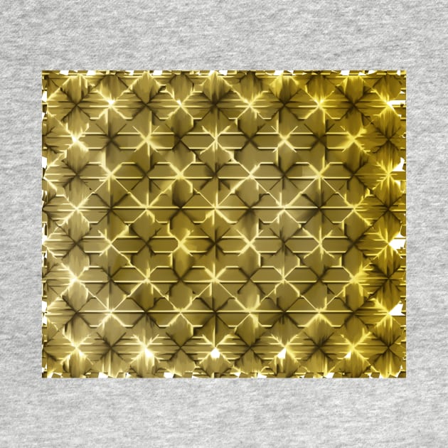 Stylized pattern in gold tones by Hujer